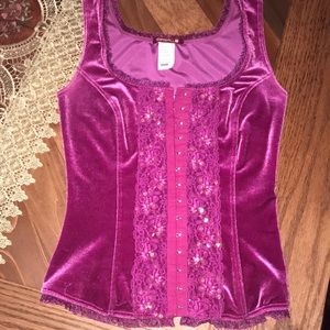 2/$14 Hook and eye close corset top